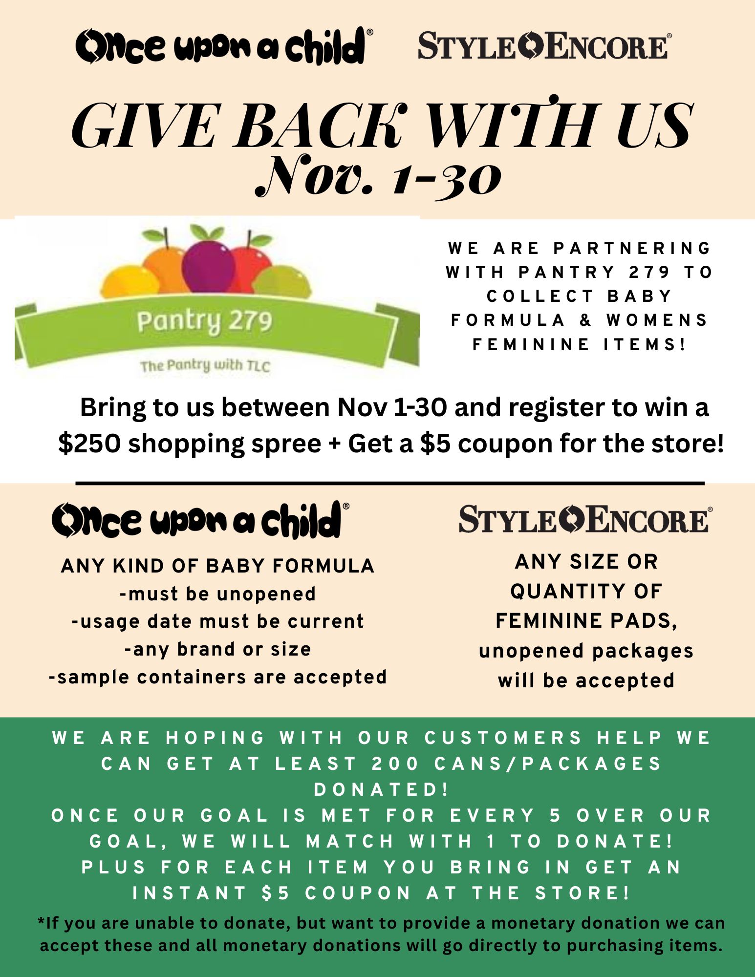 donation drive flyer